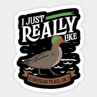 I just really like Eurasian Teals Sticker